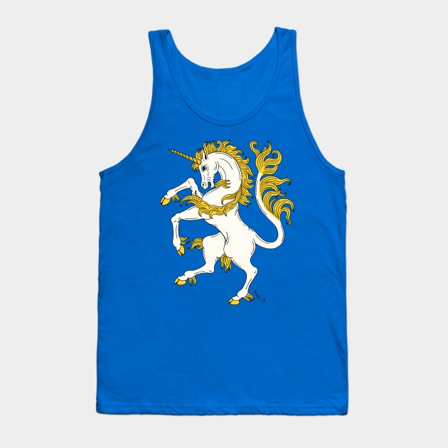 Unicorn Rampant Tank Top by AzureLionProductions